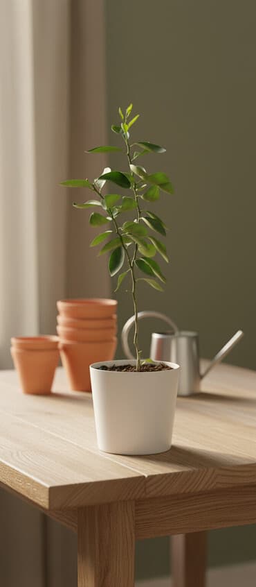 Росток апельсина. Высота - 44 см