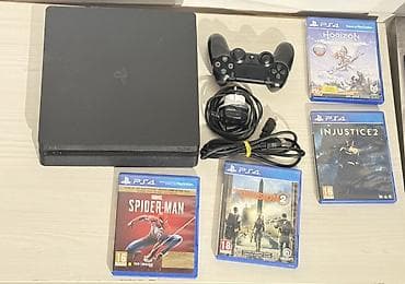 Игровая консоль Sony PlayStation 4 Slim (черная) Комплектация: -