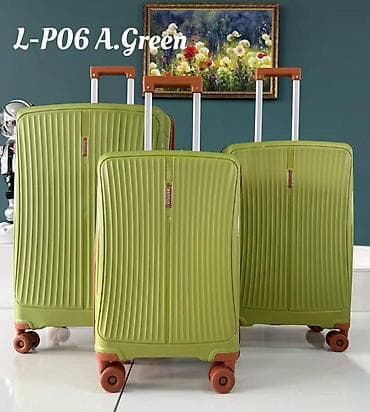 Набор чемоданов L-P06 A.Green - Цвет: светло-зелёный (A.Green) с