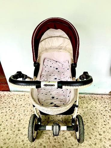 авто детский: Коляска, Другой бренд, цвет - Коричневый, Б/у — 3