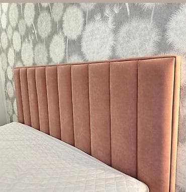 лофт мебел: Двуспальная кровать, Новый, С мягким изголовьем, длина - 200 см — 8