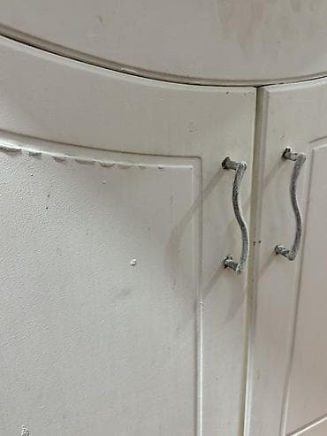 зеркало в ванную бу: Тумба для ванны, Б/у, С раковиной, ЛДСП, Самовывоз, цвет - Белый — 6