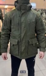 Үлпөт көйнөктөрү жана аксессуарлар: Мужская зимняя куртка-парка тактического бесплатное доставка - — 11