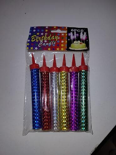 торт: Набор свечей-фонтана для торта Birthday Candle. - Количество в — 1