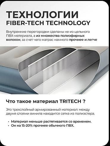Надувной матрас, Новый, Двуспальный, Intex, Платная доставка, длина - 203 см — 7