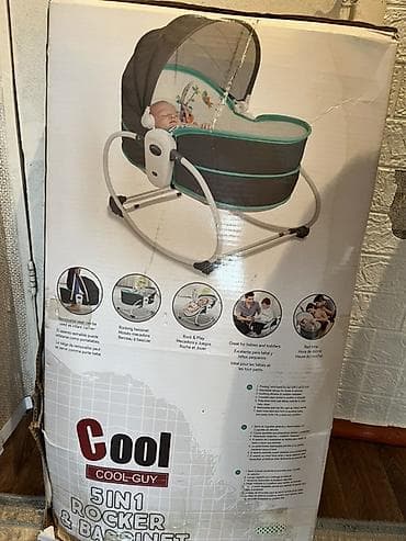 Детские стулья: Коляска-люлька и шезлонг 5-в-1 Cool Guy Rocker & Bassinet — 2