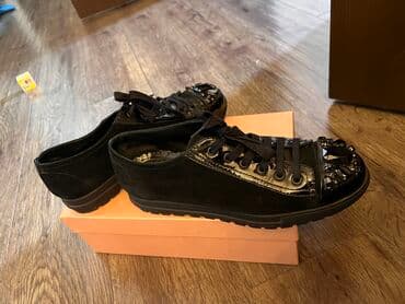 Оксфорды: Ботинки: Nursace Размер: 39-40 Цвет: чёрные с чёрными камушками — 3