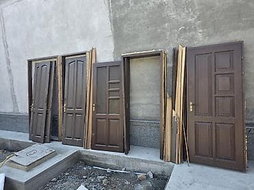 Үй жана бакча: Ички эшик, Колдонулган, Глухие, Бир эшиктуу, Жыгач, Ачылма, түсү - Күрөң — 1