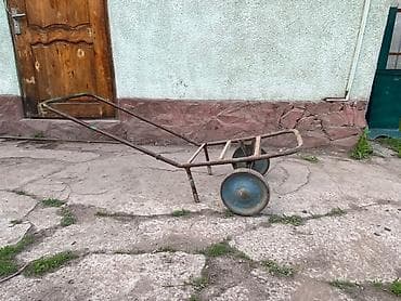 ручной телешка: Садово-строительная тачка и тележка, Стальная, Двухколесная — 2