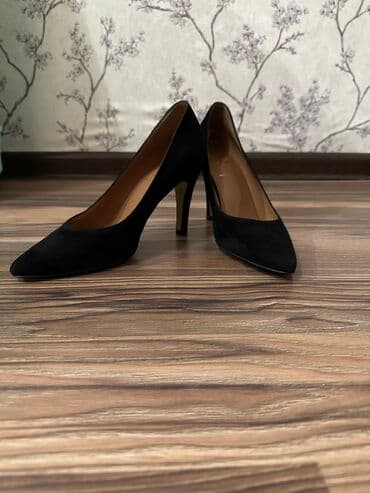 туфли черные с открытым носиком: Туфли из Португалии Натуральная замша, кожаные внутри. Размер 38 (но — 2