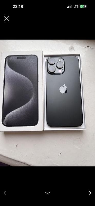 екран: IPhone 15 Pro Max, Б/у, 256 ГБ, Синий, Коробка, 84 % — 1
