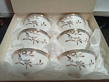 Шикарный набор из 6 пиал. Изысканный рисунок украшенный стразами, в at lalafo.kg Шикарный набор из 6 пиал. Изысканный рисунок украшенный стразами, в