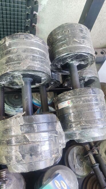 гантели наборные хромированные: Гантели разборные железные Вес одной гантели 30 кг Общий вес 60кг — 1