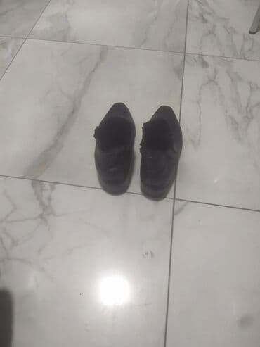 Прокат одежды: Мужские черные ботинки/полуботинки без шнуровки. - Материал верха — 3