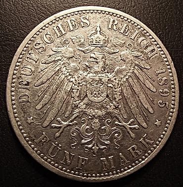 марок: Продаю 5 марок 1895 года Германия.Серебро — 6
