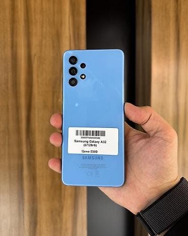 Samsung Galaxy A32, Б/у, 128 ГБ, цвет - Голубой, 2 SIM