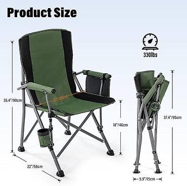 туристы: Походный складной стул, Новый, Другой материал, цвет - Зеленый — 3