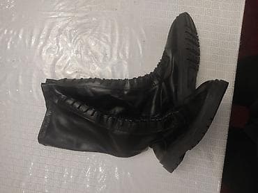 обув бу: Женские высокие ботинки - Цвет: черный - Модель: высокие шнурованные — 1