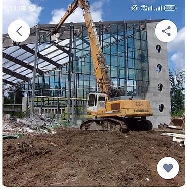 стеклы: Услуги демонтажа зданий и сооружений экскаватором-длиннорукавом - — 1