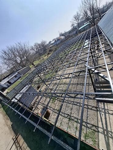 Навес, Другая форма, Металл, Профнастил, Установка