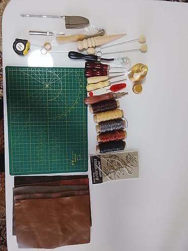 инструменты пдр: Набор для кожевенного дела и ручного шитья кожи Состав: - Коврик для — 2