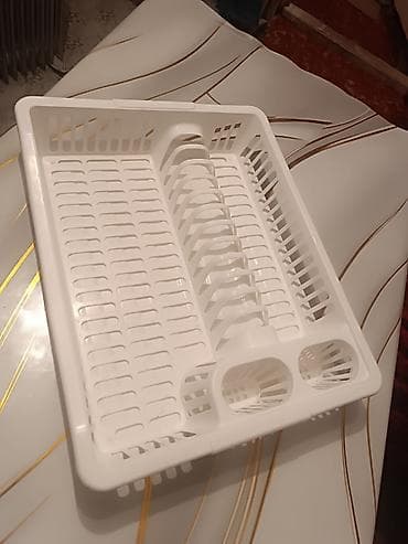 сушилка цена: Подставка-сушилка для посуды, пластиковая, белая. - Двухъярусная — 2