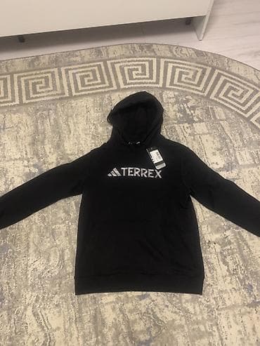 Мужская толстовка, M, Adidas, Новый, цвет - Черный, Бесплатная доставка