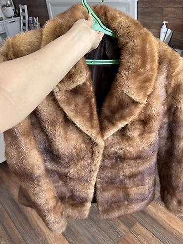 норковая шаль: Шуба из натурального меха (норка) в насыщенном карамельно‑рыжем — 3