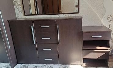 plastik stol stul: Спальный гарнитур в современном стиле, цвет венге с металлической — 6