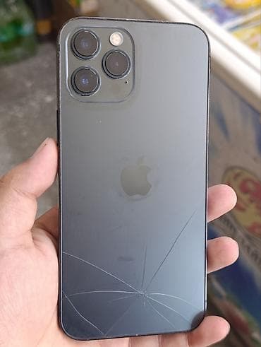 iphone буу: IPhone 12 Pro Max, Б/у, 128 ГБ, Графит, Защитное стекло, 80 % — 1