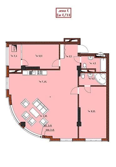 продаю дом с восток: 3 комнаты, 117 м², Элитка — 4