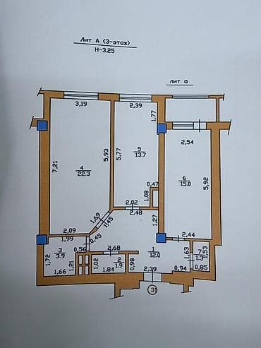 hostel osh: 2 комнаты, 75 м², Элитка, 3 этаж, Евроремонт — 10