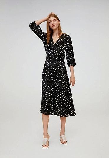 pull beer: Повседневное платье, Италия, Лето, Длинная модель, Вискоза, На запах, S — 5