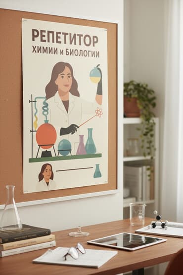 Репетитор Биология, Химия Подготовка к экзаменам, Подготовка к ОРТ (ЕГЭ), НЦТ​, Подготовка к олимпиаде — 1