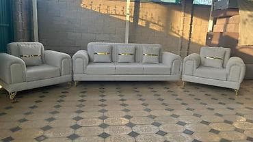 мягкие кресла мешки: Комплект мягкой мебели, цвет - Серый — 4