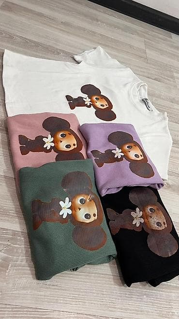 Топы и рубашки: Оптом / и в розницу Детские футболки с принтом мультперсонажа - — 4