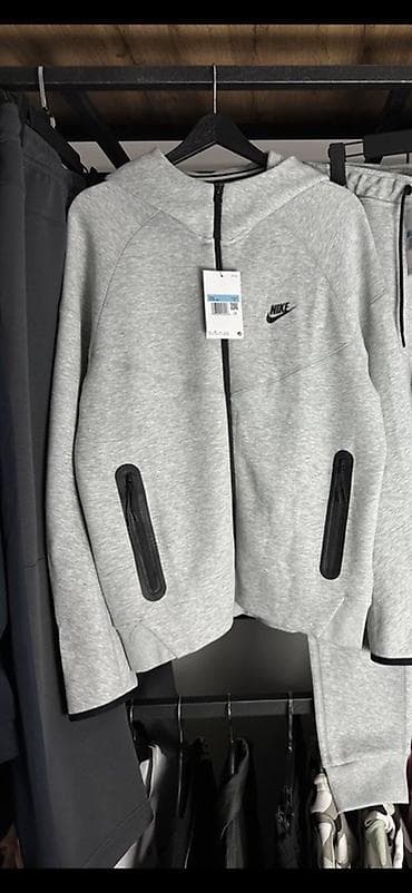 Мужская толстовка, L, Nike, Б/у, цвет - Серый