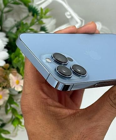 aifon 13: IPhone 13 Pro, Б/у, 256 ГБ, Голубой, Зарядное устройство, 86 % — 1