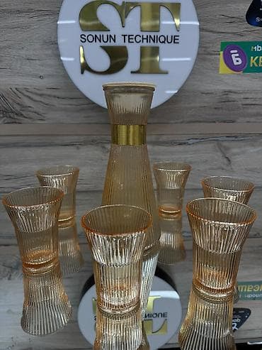 коньячный набор: Набор стеклянной посуды для воды, 7 предметов. Состав набора: - — 4