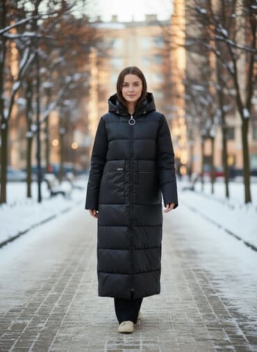 купить качественную мужскую зимнюю куртку: Пуховик, Длинная модель, Китай, С капюшоном, 4XL — 6