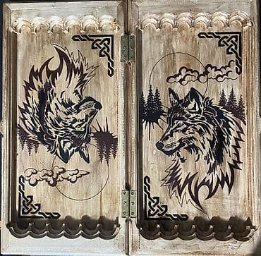 деревянные чехлы: ШАХМАТЫ -НАРДЫ.ДВА В ОДНОМ ИЗ ОРЕХА. РУЧНАЯ РАБОТА ФИШКИ ФИГУРКИ — 1