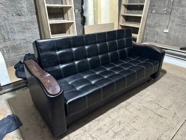 Диваны из кожзам с аккуратной стежкой «квадратами» - Обивка at lalafo.kg Диваны из кожзам с аккуратной стежкой «квадратами» - Обивка