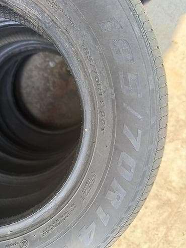 Шиналар жана дисктер: Дөңгөлөктөр монтажда 185 / 70 / R 14, Жай, Колдонулган, Комплект, Жеңил унаалар, Темир, тешиктери - 4 — 3