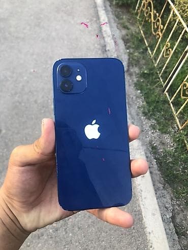 Техника и электроника: IPhone 12, Б/у, 64 ГБ, Синий, Защитное стекло, 76 % — 1