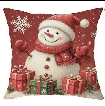 вязаные наволочки: Декоративные подушки наволочки с новогодними принтами — 6