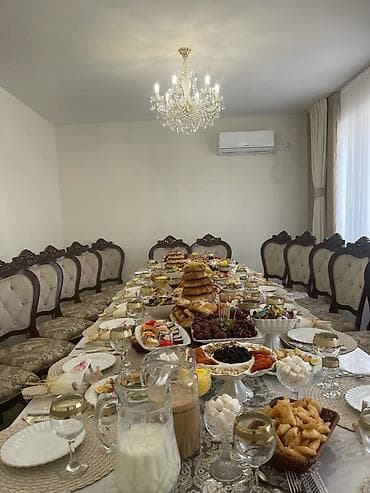 Дом и сад: Продаю б/у стол со стульями 2 стола по 2метр длина, ширина 120 18 — 1