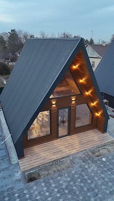 драгоценный камень: A-frame дом с панорамным остеклением. Строим А Фрейм | Барнхаус | — 3