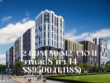 Гаражи: 2 комнаты, 80 м², Элитка, 8 этаж, Готовая ПСО (под самоотделку) — 1