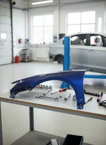 вмятина: Крыло Переднее левое Subaru, 2007 г., Б/у, Оригинал — 1