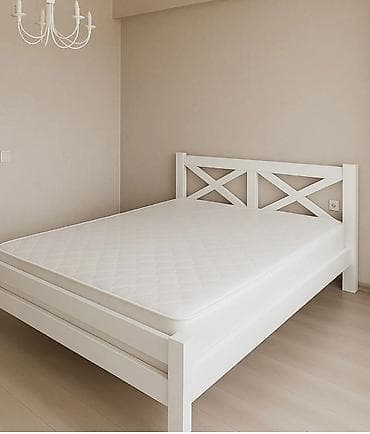 Үй жана бакча: Бир жарым керебет, Каркастын материалы: Жыгачтан жасалган, Колдонулган, узуну - 200 см, Туурасы: 120 см — 1